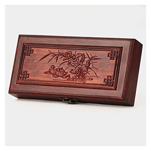 CJPXWCLC Vintage Holzschnitzerei Schmuckschatulle Halskette Schmuckschatulle Aufbewahrungsbox Jade Box Armband Box Schmuckschatulle (Farbe: A, Größe: S-Code) (AL-Code) (AM-Code) von CJPXWCLC