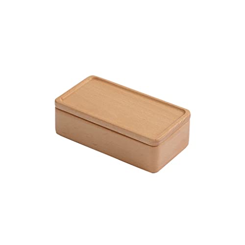 Schmuck-Organizer-Etui, kleine Schmuckschatulle, Holz-Schmuckschatulle, tragbare Aufbewahrungsbox, Ring-Ohrring-Halskette, Armband-Aufbewahrungsbox, integrierte Beflockung, 5,11 Zoll, für Ringe, von CJPXWCLC