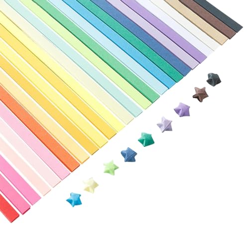 CJZZ 1350PCS Star Paper - Papierstreifen - Origami Papier - Origami Papier Sterne - Streifen Origami Sterne Papierstreifen Package - Für DIY Kunst Und Bastelprojekte, 27 Farben von CJZZ