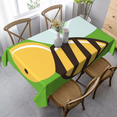 CKGODGF Rechteckige Tischdecke mit Cartoon-Bienen-Druck, geeignet für den Innen- und Außenbereich, auch für den täglichen Gebrauch geeignet von CKGODGF