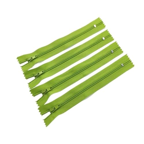 CLENEA 10 Stück 3# 7,5 cm – 60 cm (3 – 24 Zoll) geschlossener Nylon-Spiralreißverschluss, geeignet for Kleidung, 20 Farben, Reißverschlüsse for Nähen(Green,10cm) von CLENEA