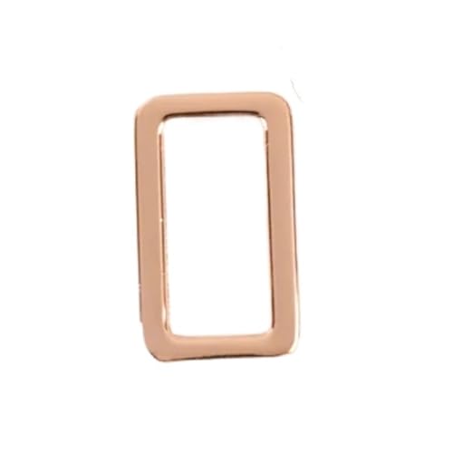 CLENEA 10 Stück Metall-Gurtband, quadratische Einstellschnallen, Taschen-Rucksack-Schnalle, Verschlüsse, DIY-Hardware-Zubehör(Rose Gold,20mm) von CLENEA