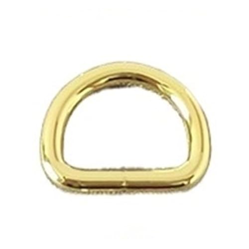 CLENEA 10 Stücke 15mm 20mm 25mm 32mm Metall D Lock Up Gürtelschnalle Verschluss for Tasche Harness Leine Nähen Kleidungsstück(Gold,20mm) von CLENEA