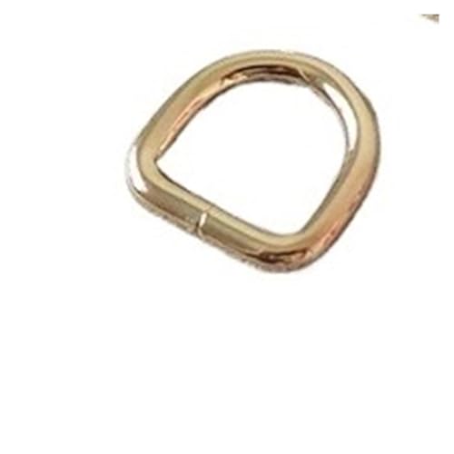 CLENEA 10 Stücke 15mm 20mm 25mm 32mm Metall D Lock Up Gürtelschnalle Verschluss for Tasche Harness Leine Nähen Kleidungsstück(Light Gold,10mm) von CLENEA