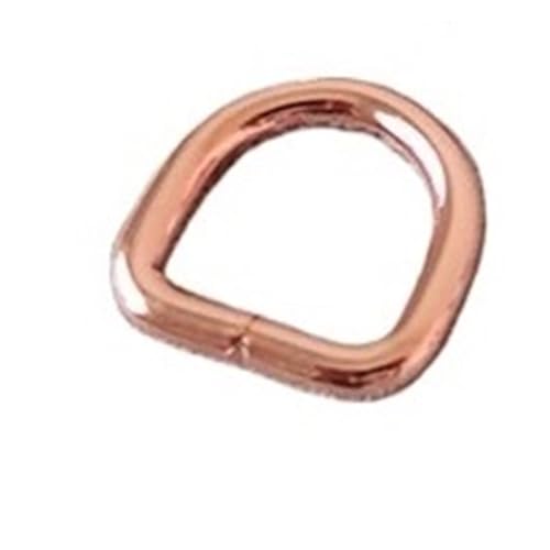 CLENEA 10 Stücke 15mm 20mm 25mm 32mm Metall D Lock Up Gürtelschnalle Verschluss for Tasche Harness Leine Nähen Kleidungsstück(Rose Gold,10mm) von CLENEA