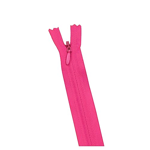 CLENEA 10 Teile/Paket 28cm 35cm -60cm 3# Unsichtbarer Reißverschluss Nylon Spule Reißverschluss for DIY Handarbeit Tuch Nähzubehör(Dark Rose red,60cm) von CLENEA