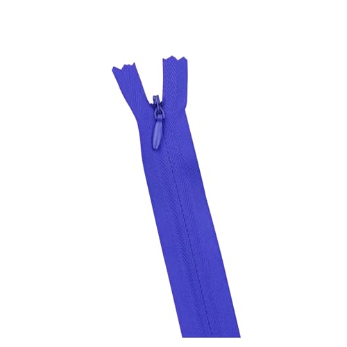 CLENEA 10 Teile/Paket 28cm 35cm -60cm 3# Unsichtbarer Reißverschluss Nylon Spule Reißverschluss for DIY Handarbeit Tuch Nähzubehör(Deep Blue,35cm) von CLENEA