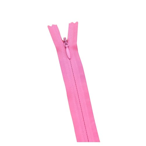 CLENEA 10 Teile/Paket 28cm 35cm -60cm 3# Unsichtbarer Reißverschluss Nylon Spule Reißverschluss for DIY Handarbeit Tuch Nähzubehör(Rose red,28cm) von CLENEA