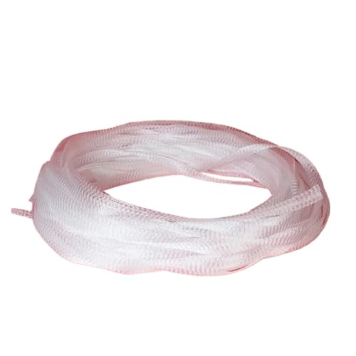 CLENEA 100 Meter Schneiden Netzbeutel Halbzeuge Supermarkt Nuss Gemüseverpackung Netzbeutel Nylon elastische Schrumpfnetzabdeckung(White) von CLENEA