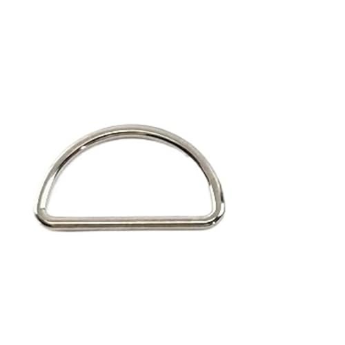 CLENEA 20 Stück 15–50 mm D-Lock-Up-Schnalle for Rucksackgurt, Metallverschluss, Tasche, Schuhe, Verstellschnallen, Gurtband, DIY-Hardware(Silver,25mm) von CLENEA