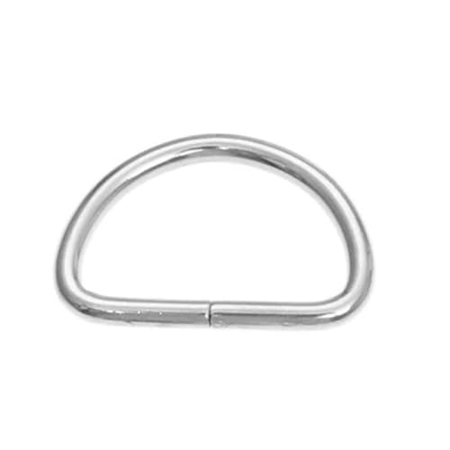 CLENEA 20 Teile/los Metall D Lock Up Schnalle Handtasche Geldbörse Strap Gürtel Kette Verschluss DIY Handarbeiten Heavy Duty Starke(Silver,10X 6X 1mm) von CLENEA