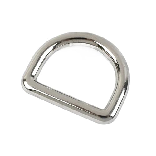 CLENEA 30 Stück 10–38 mm Metall-Verschlussschnallen, Taschengurt, Rucksackgurtband, D-Verschluss, Gürtelschlaufen, Verschluss for DIY-Handtaschen, Nähen(Silver,10mm) von CLENEA