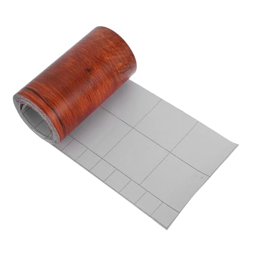 CLISPEED 1 Rolle Aufkleber Mit Holzmaserung Holzband Schrank Klebeband Bordüren Für Badezimmer Sockelleistenband Mit Holzmaserung Möbelband Reparaturband Für Holzmaserung Pvc Brown von CLISPEED