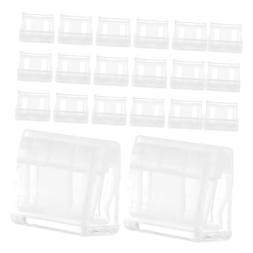 CLISPEED 1 Satz Aktenordner Schreibwaren Organizer Multifunktionale Clips Jumbo-büroklammern Kleine Plastikklammern Bleistiftklammern Aus Kunststoff Eckclip Seitenclip Transparent 20st von CLISPEED