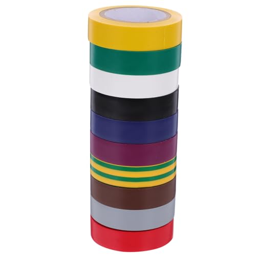 CLISPEED 1 Satz Elektrisches Isolierband Farbiges Klebeband Dichtungsband Kabelbaum Klebeband Buntes Klebeband Auto-drahtband Verdrahtungsband Hochtemperaturbänder Pvc 10 Rollen von CLISPEED