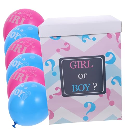 CLISPEED 1 Satz Kasten Gender-reveal- Schwimmbad Ballon Dekorationen Partyzubehör Für Jungen Und Mädchen Aufdecken Bausatz Geschlecht Babyboxen Für Die Babyparty -boxen Papier von CLISPEED