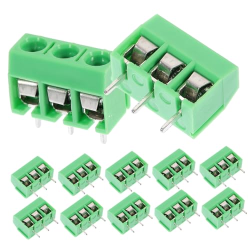 CLISPEED 1 Satz Terminals Klemmenblöcke Mit Geraden Stiften Klemmenblock Isolierende Drahtklemme Pcb-montageblock 3-poliger Stecker Endsteckverbinder Klemmleiste Cpv Dark Green 50 Stück von CLISPEED