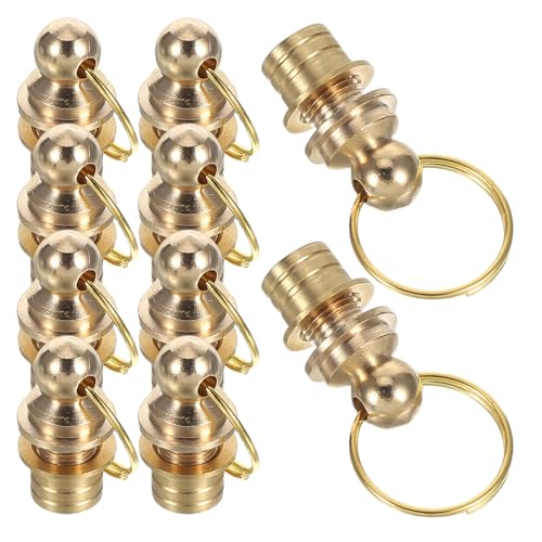 CLISPEED 10 Stück Hebezeuge Kupfer Zubehör DIY Schmuckteile Gourd Schraubverschluss Schmuck Zubehör Set Schmuckverschluss Armbandverschlüsse Anschlüsse Kürbisse zum Basteln Messing Golden von CLISPEED