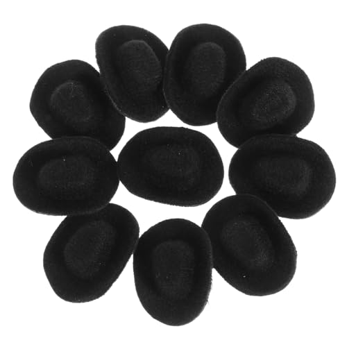 CLISPEED 10pcs Kleine Hut-kopfbedeckung Kleine Hüte Minihüte Zum Basteln Mini-hüte Puppenhüte Mini-zylinder Kleiner Zylinder Black Eva von CLISPEED