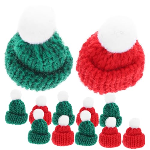 CLISPEED 12 Stück Teiliges Weihnachtsmützen aus Wollgarn Dekorative Puppenhüte für Flaschen und DIY Bastelprojekte Strapazierfähig Formbeständig Rot und Grün CLISPEED 12 Stück Teiliges Weihnachtsmützen aus Wollgarn Dekorative Puppenhüte für Flaschen und DIY Bastelprojekte Strapazierfähig Formbeständig Rot und Grün von CLISPEED