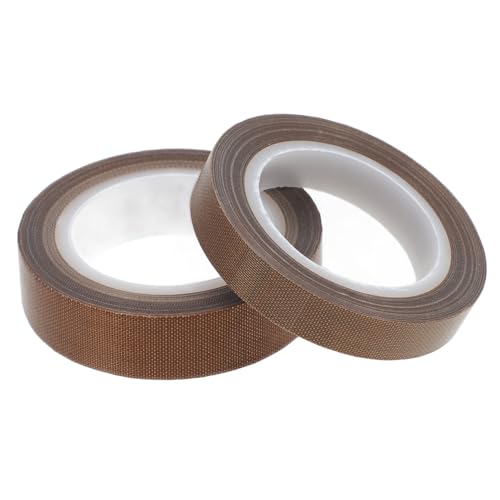 CLISPEED 2 Rollen Hochtemperaturband Ptfe-dichtungsband Handsiegelband Isolierbänder Ersatz Des Dichtungsbandes Klebeband Für Vakuumierer Ptfe-bänder Vakuumierband Light Brown von CLISPEED