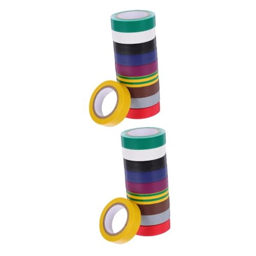 CLISPEED 2 Sätze Elektrisches Isolierband Dichtungsband Farbiges Klebeband Kabelbaum Klebeband Buntes Klebeband Verdrahtungsband Drahtband Isolierbänder Band Mit Hoher Hitze Pvc 10 Rollen*2 von CLISPEED