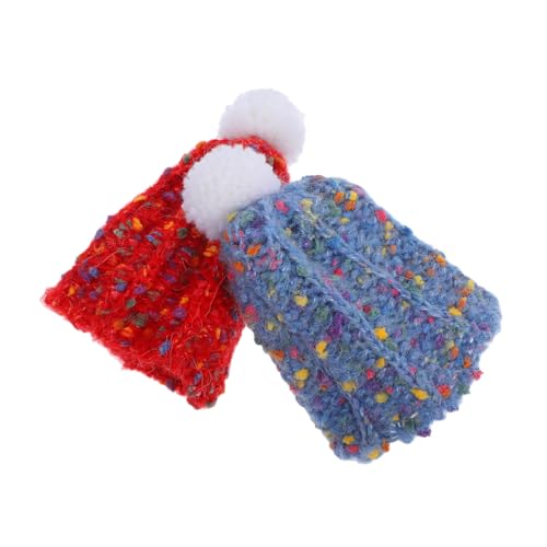 CLISPEED 2 Stück Miniature Puppenmützen Süße Gestrickte Mützen für DIY Dollhouse Dekorationen für Bastelprojekte Verkleiden von Plüschtieren Blau Rot CLISPEED 2 Stück Miniature Puppenmützen Süße Gestrickte Mützen für DIY Dollhouse Dekorationen für Bastelprojekte Verkleiden von Plüschtieren Blau Rot von CLISPEED