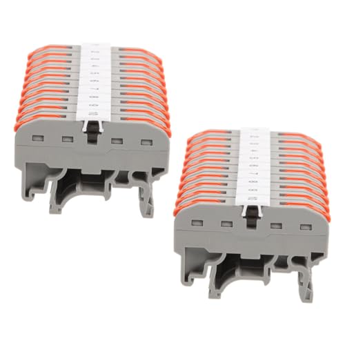 CLISPEED 20 Sets Elektrische Drahtverbinder DIN Schienen Klemmen Block Schnelle Verbindung Kabelverbinder Set Für Elektrische Werkzeuge PCT211 von CLISPEED