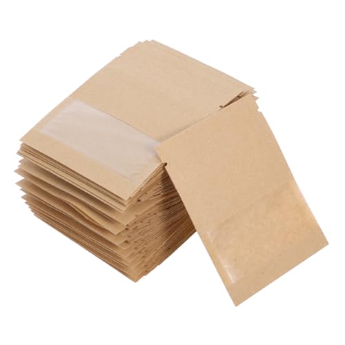 CLISPEED 3 Sätze 3 Sets Kleine Lebensmittelverpackungsbeutel Papiertüten Einkaufstüten Lebensmittelaufbewahrungsbeutel Paketbeutel Snackbeutel Braune Kraftbeutel 100 Stück * 3 von CLISPEED