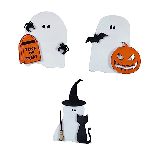 CLISPEED 3 Stück Teiliges Halloween Geist Rustikale Tischdekoration für Halloween Feiern Kreative Holzfiguren für Indoor Events Tischmittelpunkt und Gruseldeko CLISPEED 3 Stück Teiliges Halloween Geist Rustikale Tischdekoration für Halloween Feiern Kreative Holzfiguren für Indoor Events Tischmittelpunkt und Gruseldeko von CLISPEED