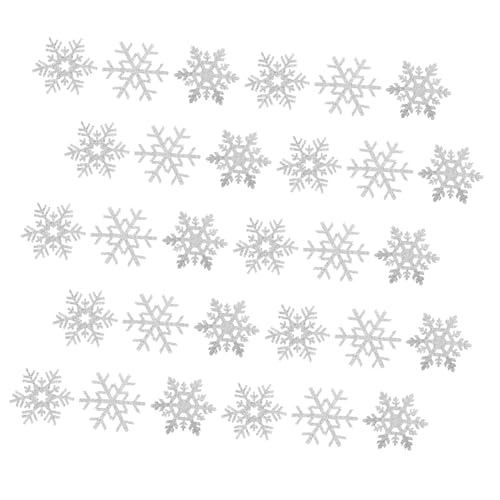CLISPEED 30 Stück Handgefertigte Materialien für Haaraccessoires Zubehör Urlaub Applikationen Patch Aufnäher für Winterkleidung, Stickerei Schneeflockenflecken für Kleidung Stoff Silber CLISPEED 30 Stück Handgefertigte Materialien für Haaraccessoires Zubehör Urlaub Applikationen Patch Aufnäher für Winterkleidung, Stickerei Schneeflockenflecken für Kleidung Stoff Silber von CLISPEED