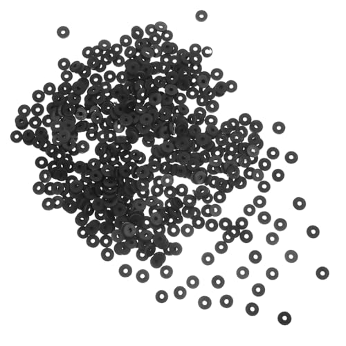 CLISPEED Schwarze Nachfüllperlen Aus Polymer-ton Flache Perlen Zum Basteln Von Armbändern und Halsketten von CLISPEED