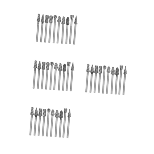 CLISPEED 4 Sätze Elektrowerkzeuge Diamantschleifer Schlüssel Ende Rad Schleifkopf Aus Wolframstahl Sechskantschaft Aus Wolframkarbid Grat Sterben Schleifen Hartmetall Silver 10 Stück * 4 von CLISPEED