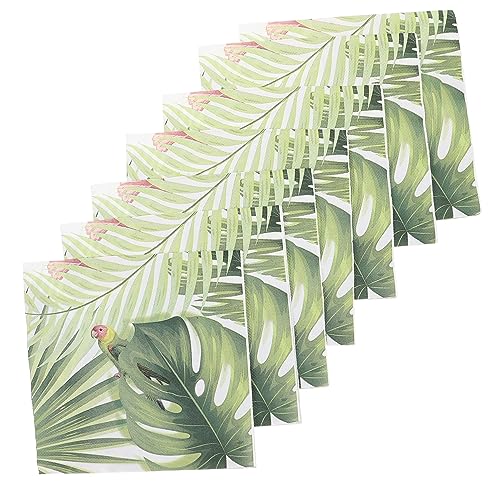 CLISPEED 40St Henne Leinen Seidenpapierverpackung Papierservietten Biene Servietten hochzeitslaken hochzeitsbingo gemusterte Servietten dekoratives Seidenpapier Reines Zellstoffpapier Green von CLISPEED