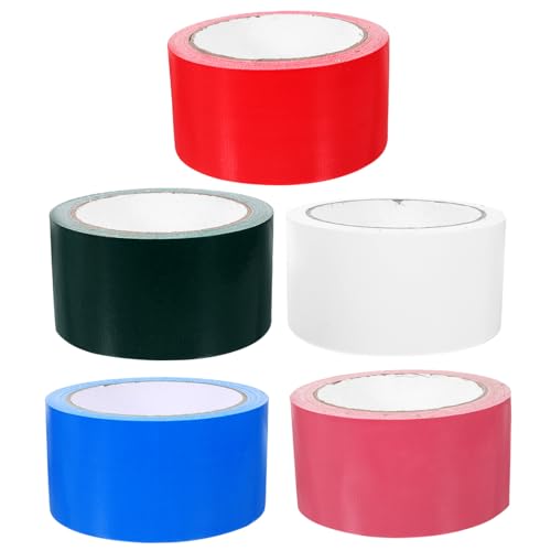 CLISPEED 5 Rollen Farbiges Klebeband packing tape paketband tube band verpackungsklebeband boxing tape Bandspender doppelseitiges Körperklebeband Klebeband zur Reparatur Klebebänder Glasur von CLISPEED