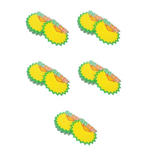 CLISPEED 5 Sätze Explosiver Verkaufsdisplay Preislabels Aufkleber Für Den Flohmarkt Flohmarktschilder Preisaufkleber Für Den Hofverkauf Garagenaufkleber Papier 100 Stück * 5 von CLISPEED