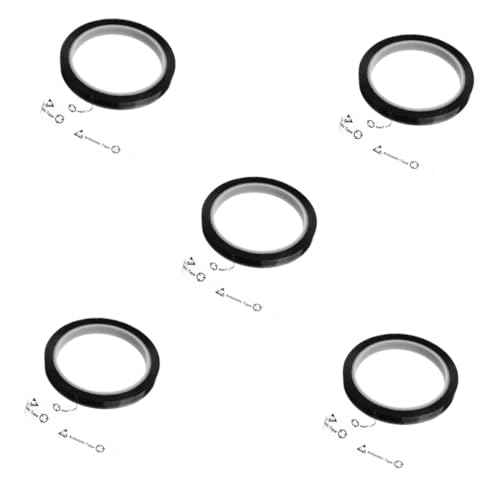 CLISPEED 5 Stück Antistatisches Klebeband Elektrisches Klebeband Schwarzes Doppelseitiges Klebeband Doppelseitiges Klebeband Warnband Schwarzes Klebeband Doppelseitiges Klebeband von CLISPEED