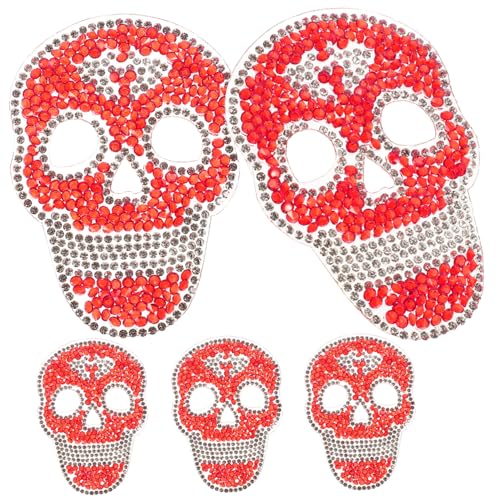 CLISPEED 5 Stück Schädeldekorationszubehör nähen Applikationen Jeansflicken für die Jeansreparatur Halloween-Applikation Aufnäher für Jeans Stoff gestickte Aufnäher Patches für Hut Harz rot CLISPEED 5 Stück Schädeldekorationszubehör nähen Applikationen Jeansflicken für die Jeansreparatur Halloween-Applikation Aufnäher für Jeans Stoff gestickte Aufnäher Patches für Hut Harz rot von CLISPEED
