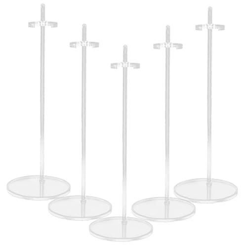 CLISPEED 5 Stück Verstellbarer Teilig Transparenter Puppenständer Langlebiger Doll Support Bracket für Figuren und Modelle zur Übersichtlichen Präsentation und Aufbewahrung von Puppen und CLISPEED 5 Stück Verstellbarer Teilig Transparenter Puppenständer Langlebiger Doll Support Bracket für Figuren und Modelle zur Übersichtlichen Präsentation und Aufbewahrung von Puppen und von CLISPEED