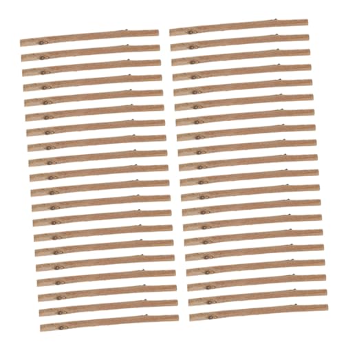 CLISPEED 50 Stück Naturhölzernstöcke Holzstöcke Für Diy Holzstöcke Selber Machen Holzstöcke Bauen Holzhandwerk Fotorequisiten Holzstäbchen Zum Basteln Foto-requisiten-sticks Light Brown von CLISPEED