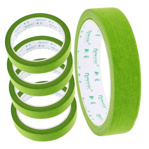 CLISPEED 5St Abdeckband verpackungsband farbiges Band auto klebeband Kantenabschlussband Malerband DIY Klebeband Bandbeschriftung breites Klebeband auto sprühband Kunstband Papier Green von CLISPEED