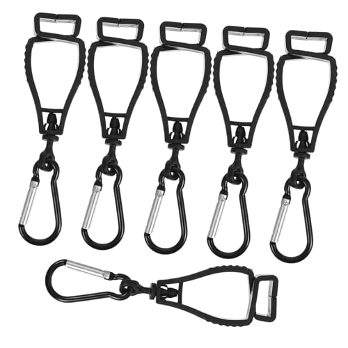 CLISPEED 6 Stück Handschuhhalter Arbeitshandschuhe Arbeitshandschuhe Halterung Klammer Handschuhclip Kletterhandschuhe Klemmen Tragbare Handschuhklammern Bauhandschuhe Karabiner von CLISPEED