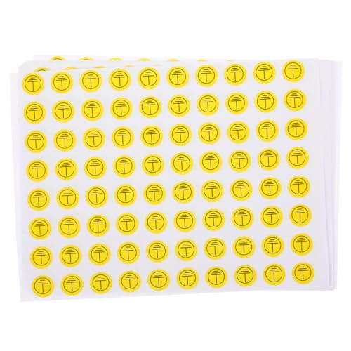 CLISPEED 800 Stück Erdungssymbol-Aufkleber Sicherheits-Schutzerdungs-Warnaufkleber Vinyl-Etiketten 0 4 Zoll von CLISPEED