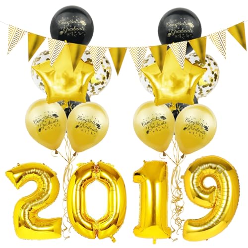 CLISPEED Abschluss Ballons Mit Konfetti Und Latex Luftballons Für Abschlussfeier Dekoration Party Angebot Luftballons Zur Feier Des Abschlusses von CLISPEED