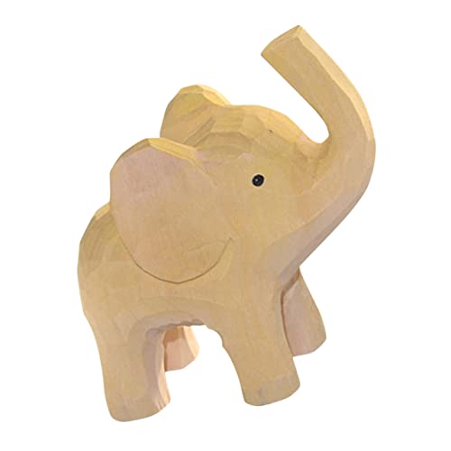 CLISPEED Dekorativer Holz Elefant Zarte Holzfigur Für Schreibtisch Und Wohnbereich Minimalistische Elefanten Skulptur Aus Hochwertigem Material Ideales Für Jedes Fest von CLISPEED