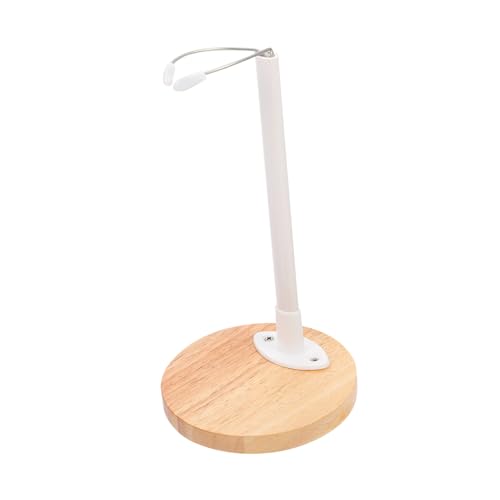 CLISPEED Holz Puppenständer mit Rundfuß Stabile Puppenhalterung für Kopfstütze Höhenverstellbar Geeignet für Puppenpräsentation und Aufbewahrung im Spielzeughaus Einfach Montierbar und CLISPEED Holz Puppenständer mit Rundfuß Stabile Puppenhalterung für Kopfstütze Höhenverstellbar Geeignet für Puppenpräsentation und Aufbewahrung im Spielzeughaus Einfach Montierbar und von CLISPEED