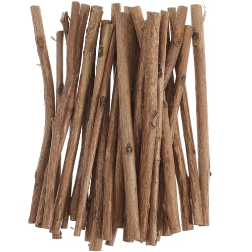 CLISPEED Holzstäbchen zum Basteln Zweige Handwerk 100 Stück Log Sticks Natürliche Baumrinde Rustikale Wohnkultur Diy Foto Requisiten(0. 3-0. 5Cm Länge 10Cm) von CLISPEED