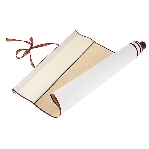 CLISPEED Leere Hängende Schriftrolle - 81x34cm Kalligraphie Hängende Rollen Chinesisches Reispapier Japanische Schriftrolle Xuan Papier zum Malen Beschreiben Beschriften für Damast-Dekor Geschenk von CLISPEED