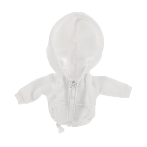 CLISPEED Miniatur Puppen Hoodie Weiß BJD Puppenhaus Kleidung Weiche Außenschicht Verarbeitung Passend für Kleine Puppen CLISPEED Miniatur Puppen Hoodie Weiß BJD Puppenhaus Kleidung Weiche Außenschicht Verarbeitung Passend für Kleine Puppen von CLISPEED
