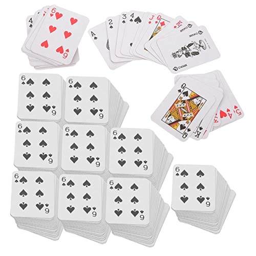 CLISPEED Miniatur Spielkarten Kompakte Mini Poker Karten Für Reise Lustige Party Kleine Karten Für Unterwegs Für Spieleabende von CLISPEED